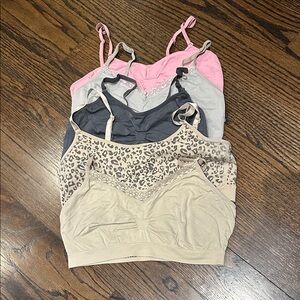 Coobie 5 bras Pink, tan, gray, animal Camisole Bras